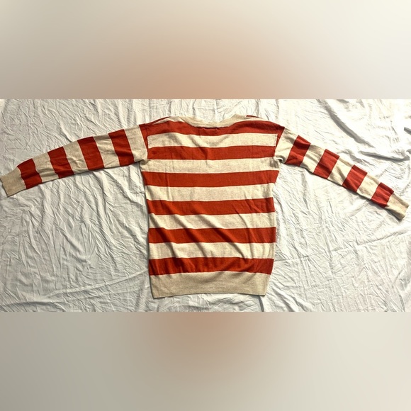 GAP made with Cashmere Women’s Striped V-Neck Sweater Size Medium - Picture 11 of 12